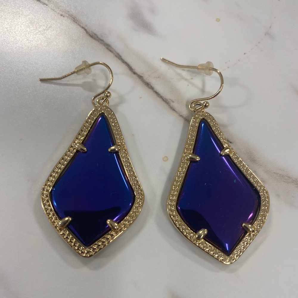 Kendra Scott Iridescent Purple Alex Drop Earrings